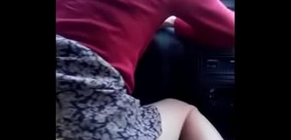  Korean couple fuck in car